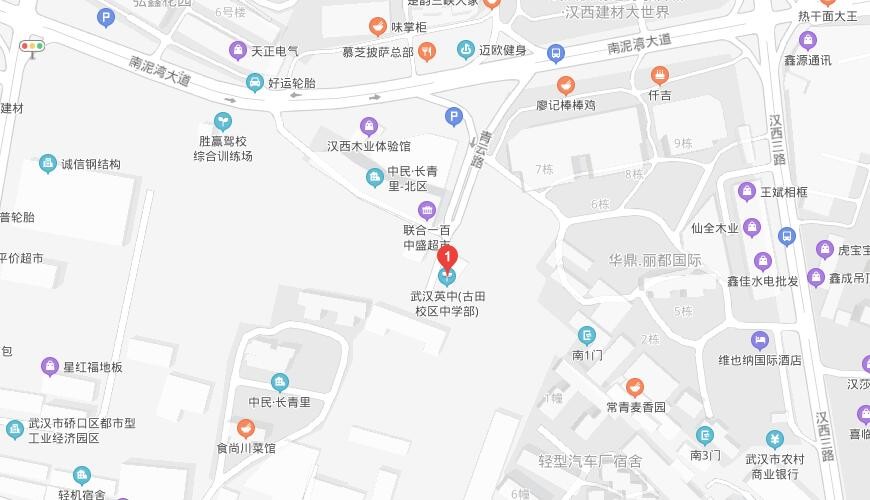 武汉外国语英中学校地图图片