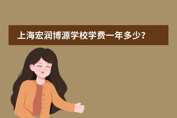 上海宏润博源学校学费一年多少?