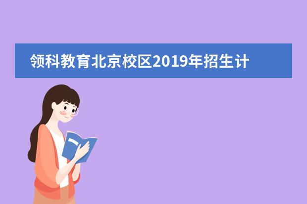 领科教育北京校区2019年招生计划已启动