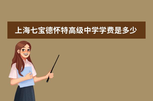 上海七宝德怀特高级中学学费是多少?