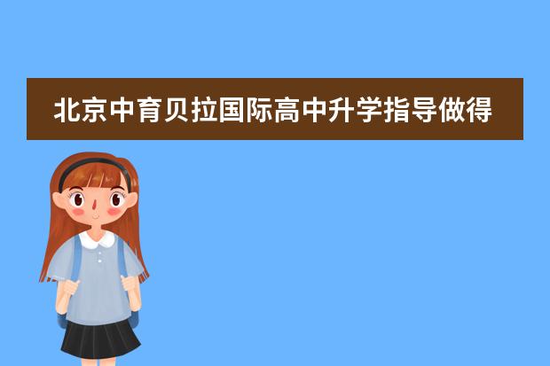 北京中育贝拉国际高中升学指导做得如何?