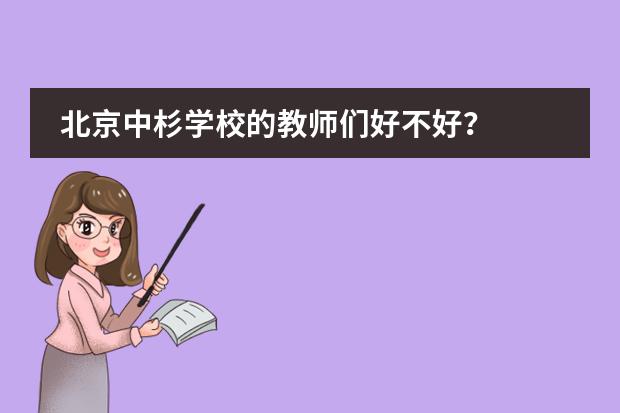 北京中杉学校的教师们好不好？