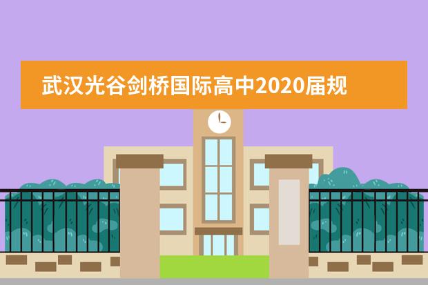 武汉光谷剑桥国际高中2020届规划分析