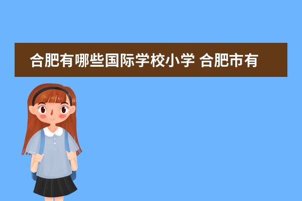 合肥有哪些国际学校小学 合肥市有哪些比较好的私立学校