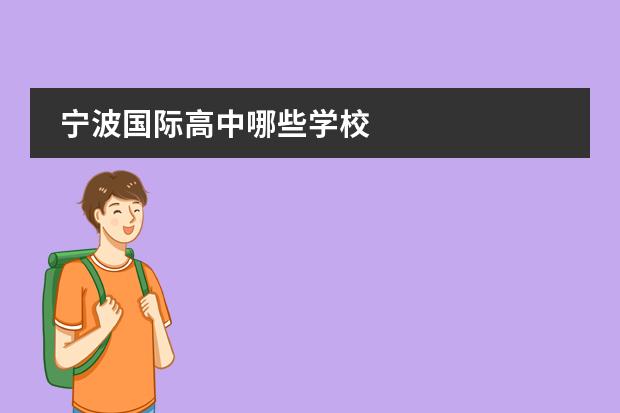 宁波国际高中哪些学校