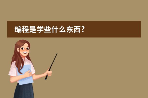 编程是学些什么东西?