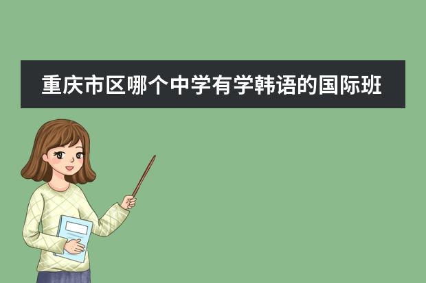 重庆市区哪个中学有学韩语的国际班?