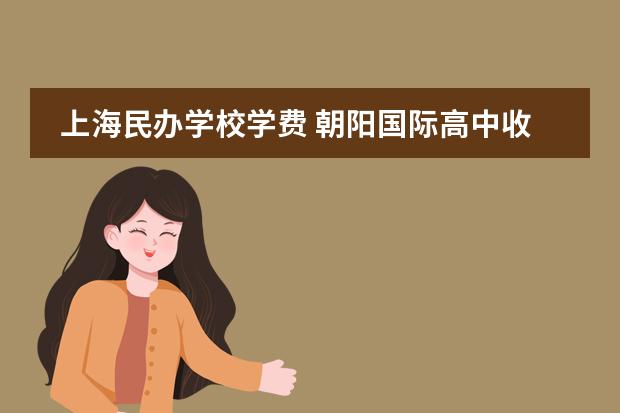 上海民办学校学费 朝阳国际高中收费标准