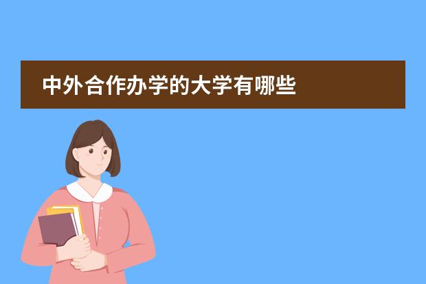 中外合作办学的大学有哪些
