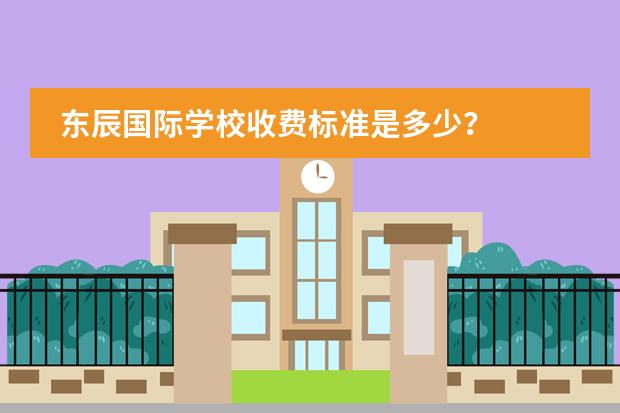 东辰国际学校收费标准是多少？