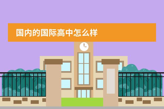 国内的国际高中怎么样