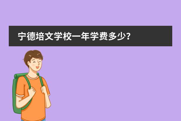 宁德培文学校一年学费多少？
