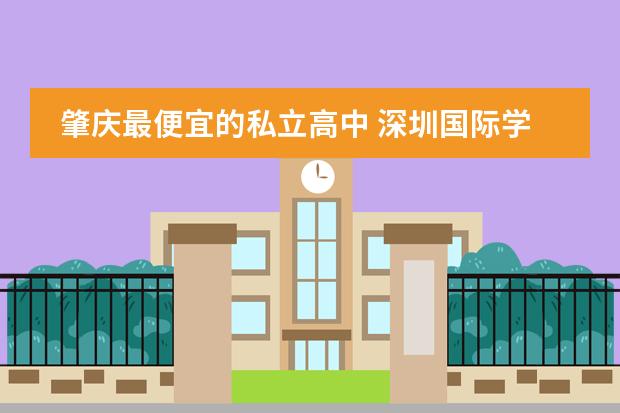 肇庆最便宜的私立高中 深圳国际学校排名一览表
