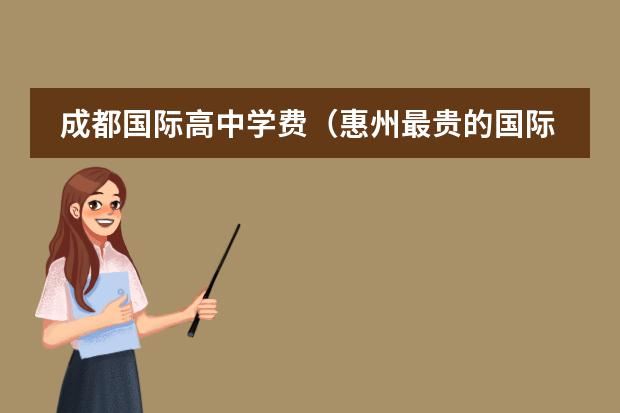 成都国际高中学费（惠州最贵的国际高中是那所）