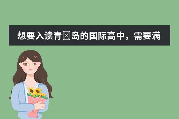 想要入读青֓岛的国际高中,需要满足哪些入学条件?
