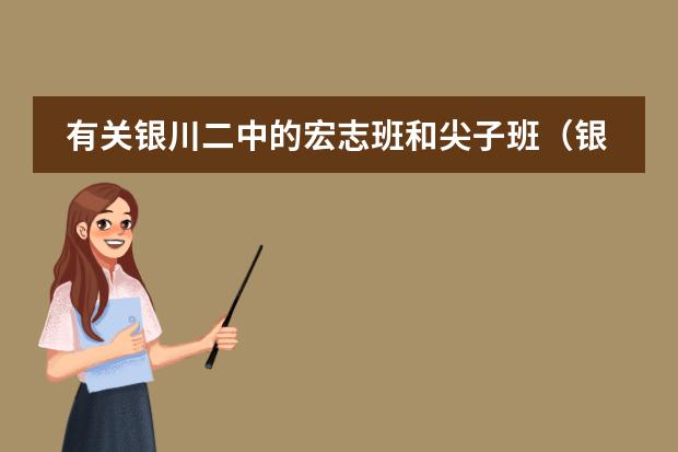 有关银川二中的宏志班和尖子班(银川二中高三复读班报名地址)