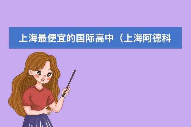 上海最便宜的国际高中（上海阿德科特国际学校学费）