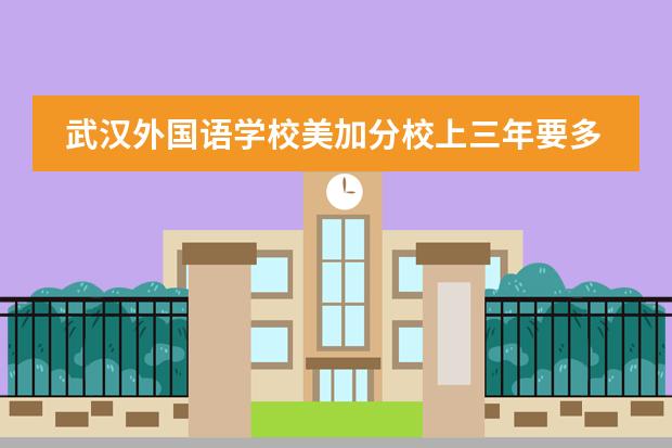 武汉外国语学校美加分校上三年要多少钱