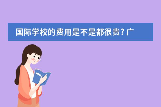 国际学校的费用是不是都很贵? 广东实验中学国际高中部学费