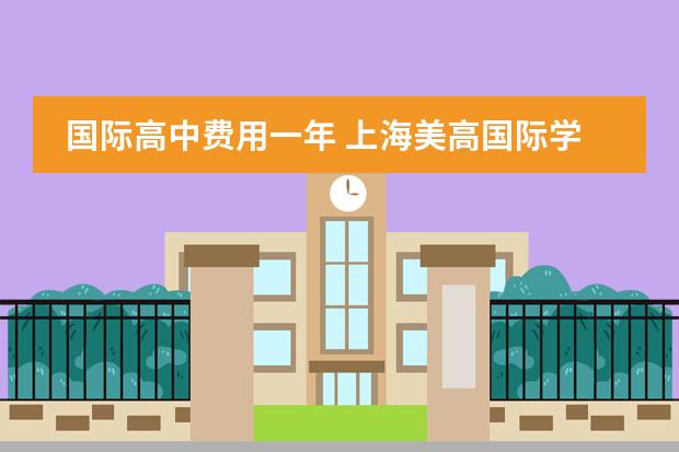 国际高中费用一年 上海美高国际学校学费