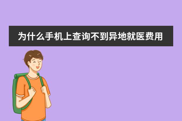 为什么手机上查询不到异地就医费用清单