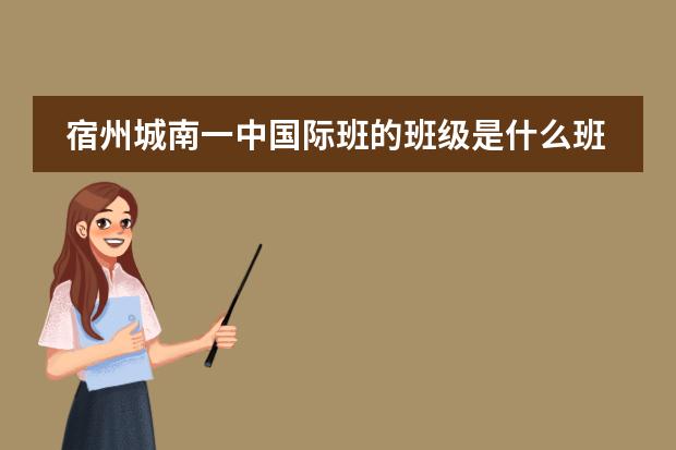 宿州城南一中国际班的班级是什么班