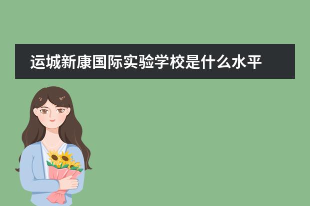 运城新康国际实验学校是什么水平