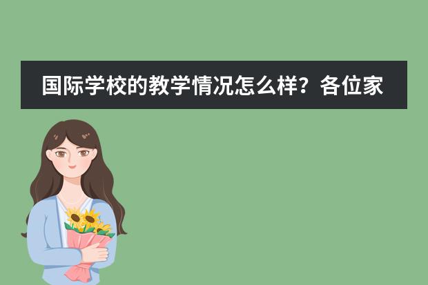 国际学校的教学情况怎么样?各位家长了解过中加学校吗?