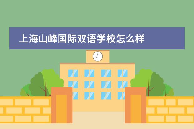 上海山峰国际双语学校怎么样