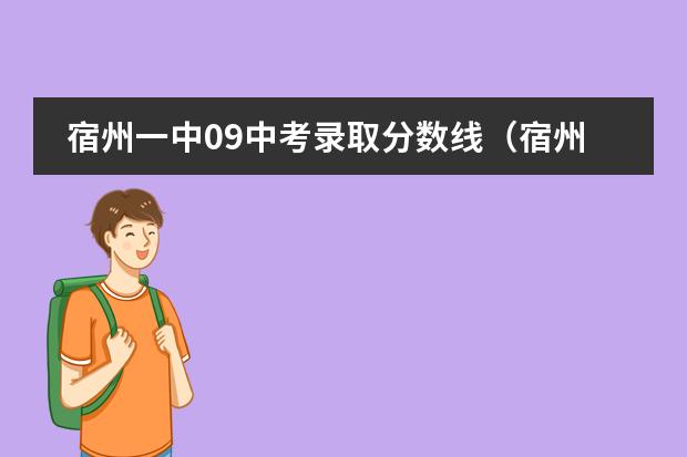 宿州一中09中考录取分数线(宿州中考录取分数线?)