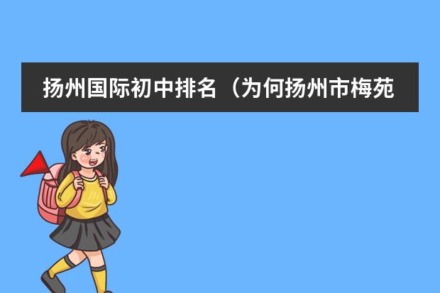 扬州国际初中排名(为何扬州市梅苑双语学校如此违规却没被查)