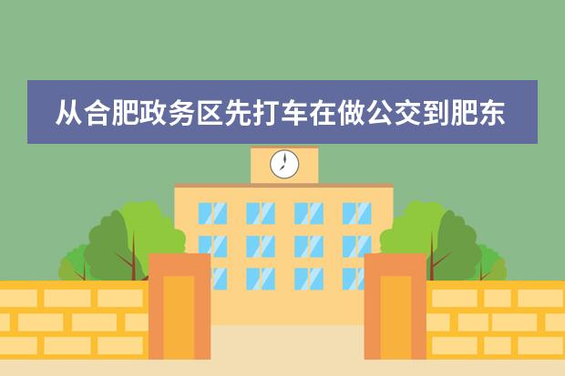 从合肥政务区先打车在做公交到肥东志成双语怎么走