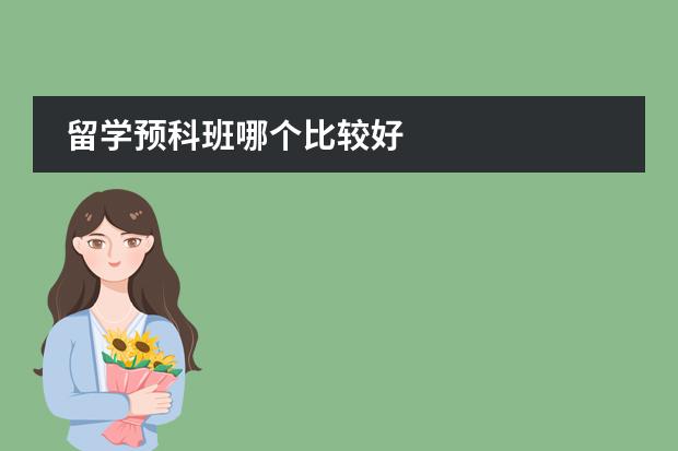 留学预科班哪个比较好