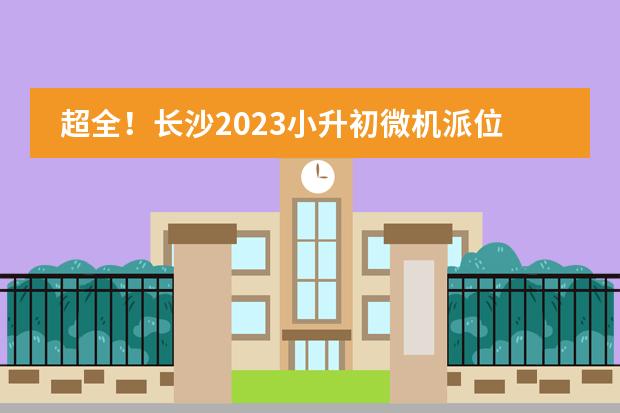 超全!长沙2023小升初微机派位学校&指标数!跨区、外地回长微机派位数据 长沙麓山国际实验学校是公立还是私立学校