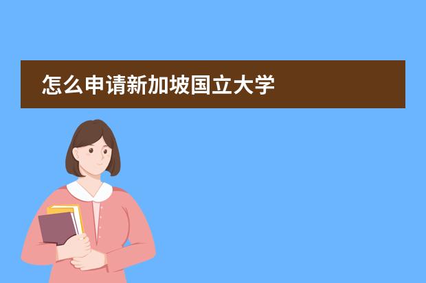 怎么申请新加坡国立大学