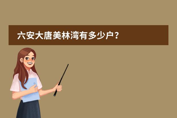 六安大唐美林湾有多少户？
