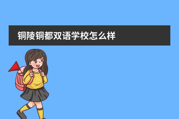 铜陵铜都双语学校怎么样