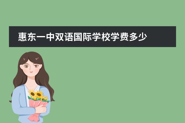 惠东一中双语国际学校学费多少