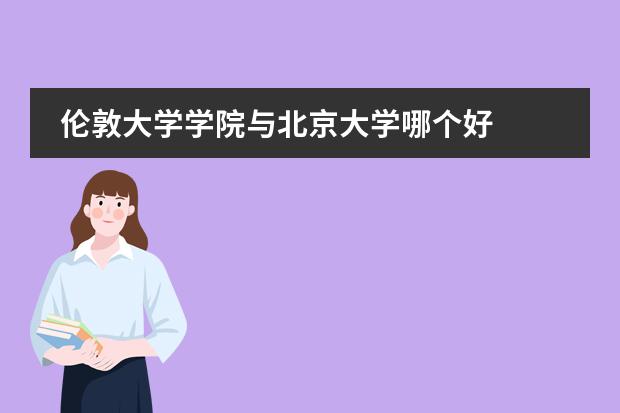 伦敦大学学院与北京大学哪个好