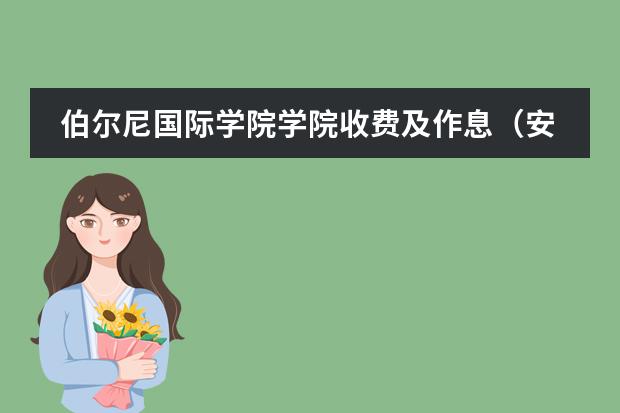 伯尔尼国际学院学院收费及作息（安徽国际学校排名）
