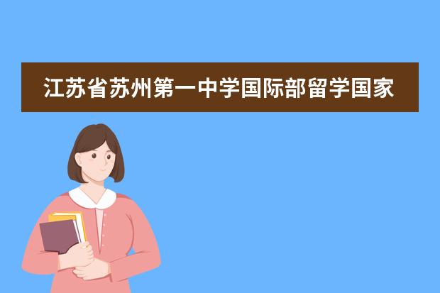 江苏省苏州第一中学国际部留学国家有什么国家