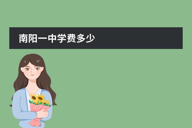 南阳一中学费多少