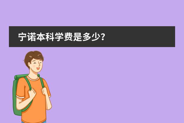 宁诺本科学费是多少?