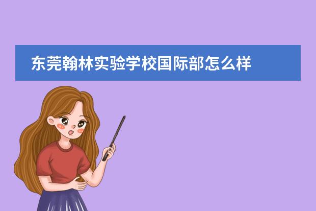 东莞翰林实验学校国际部怎么样