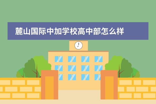 麓山国际中加学校高中部怎么样