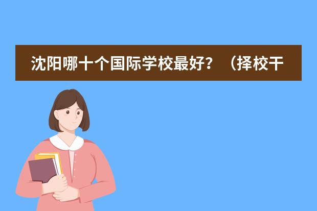 沈阳哪十个国际学校最好?(择校干货!2024年武汉国际学校学费情况一览)