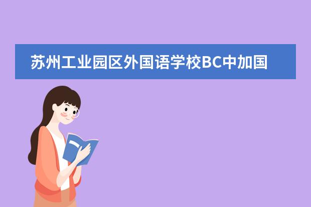 苏州工业园区外国语学校BC中加国际高中 吴淞中学中加国际BC高中课程班