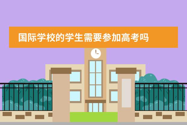 国际学校的学生需要参加高考吗