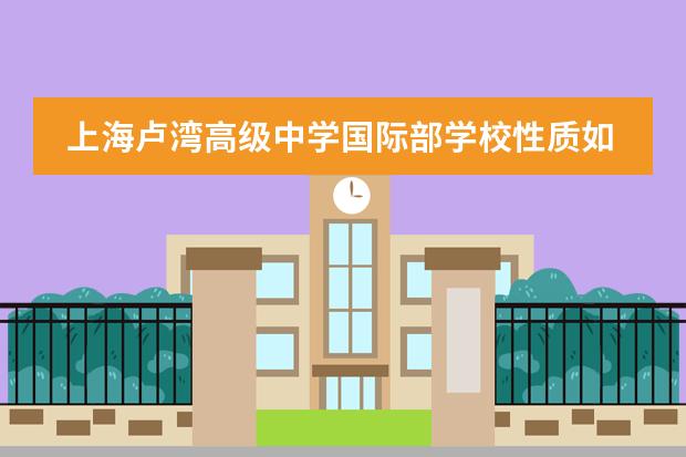 上海卢湾高级中学国际部学校性质如何  学校简介